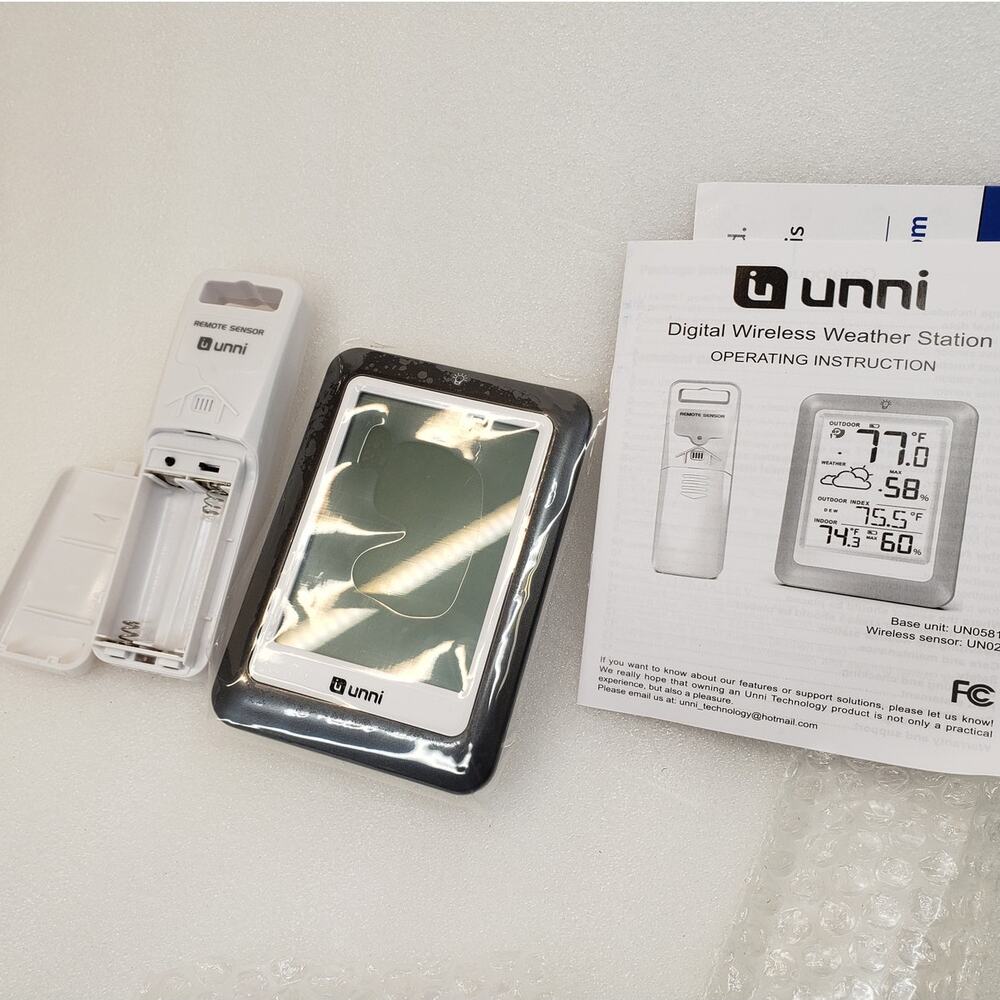Unni Wireless Indoor Outdoor Thermometer & Hygrometer Weather Station UN0581